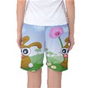 Easter Spring Flowers Happy Women s Basketball Shorts View2