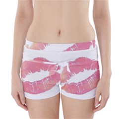 Pink Lips Boyleg Bikini Wrap Bottoms by Brittlevirginclothing