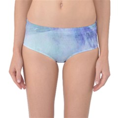 Blue Hipster Pattern Mid-waist Bikini Bottoms by Brittlevirginclothing