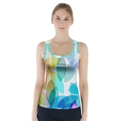 Rainbow Feather Racer Back Sports Top by Brittlevirginclothing