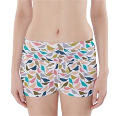 Colorful Birds Boyleg Bikini Wrap Bottoms by Brittlevirginclothing