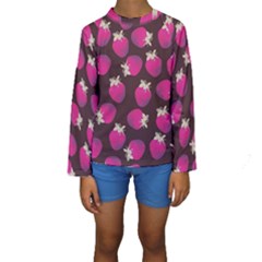 Strawverry Kids  Long Sleeve Swimwear by Brittlevirginclothing