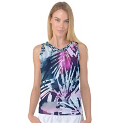 Colorful Palm Pattern Women s Basketball Tank Top by Brittlevirginclothing