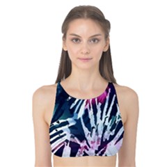 Colorful Palm Pattern Tank Bikini Top by Brittlevirginclothing