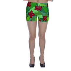 Flowers Skinny Shorts by Valentinaart