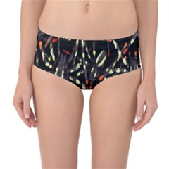 Spiders Background Mid-waist Bikini Bottoms by Nexatart