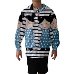 Valentines Day Design Hooded Wind Breaker (kids) by Valentinaart