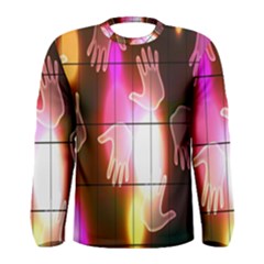 Abstract Background Design Squares Men s Long Sleeve Tee by Nexatart