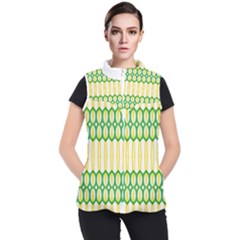 Green Yellow Shapes                                Women s Puffer Vest by LalyLauraFLM