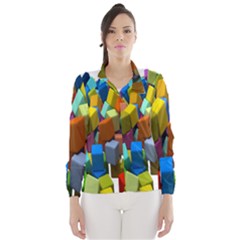 Cubes Assorted Random Toys Wind Breaker (women) by Nexatart