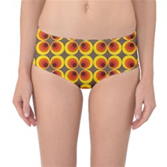 Seventies Hippie Psychedelic Circle Mid-waist Bikini Bottoms by Nexatart