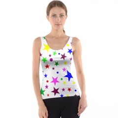 Stars Pattern Background Colorful Red Blue Pink Tank Top by Nexatart
