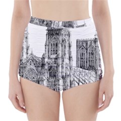 York Cathedral Vector Clipart High-waisted Bikini Bottoms by Nexatart