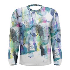 Background Color Circle Pattern Men s Long Sleeve Tee