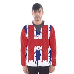 Uk Splat Flag Hooded Wind Breaker (men) by Nexatart