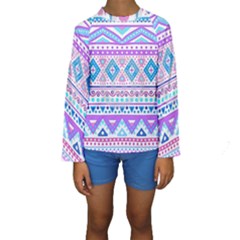 Tribal Pastel Hipster  Kids  Long Sleeve Swimwear by Brittlevirginclothing