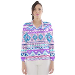 Tribal Pastel Hipster  Wind Breaker (women) by Brittlevirginclothing