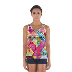 Colorful Hipster Classy Women s Sport Tank Top  by Brittlevirginclothing