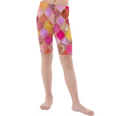 Warm Moroccan Mosaid Kids  Mid Length Swim Shorts by Brittlevirginclothing