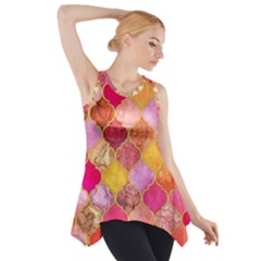 Warm Moroccan Mosaid Side Drop Tank Tunic by Brittlevirginclothing