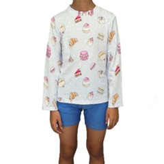 Cute Cakes Kids  Long Sleeve Swimwear by Brittlevirginclothing