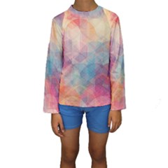 Colorful Light Kids  Long Sleeve Swimwear by Brittlevirginclothing