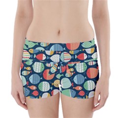 Cute Small Marine Fish Boyleg Bikini Wrap Bottoms by Brittlevirginclothing