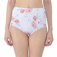 Lovely Flowers High-waist Bikini Bottoms by Brittlevirginclothing