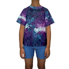 Geo Thunderstorm Kids  Short Sleeve Swimwear by electrogiraffe