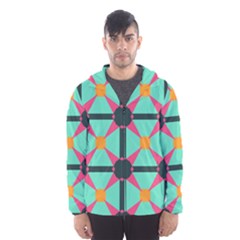 Pink Stars Pattern                                                          Mesh Lined Wind Breaker (men) by LalyLauraFLM