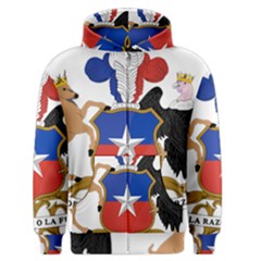 Coat Of Arms Of Chile Men s Zipper Hoodie by abbeyz71