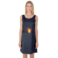 Sunset Ocean Azores Portugal Sol Sleeveless Satin Nightdress by Nexatart