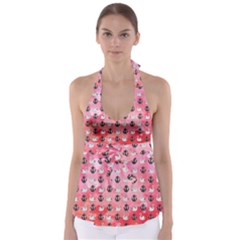 Goose Swan Anchor Pink Babydoll Tankini Top by Alisyart