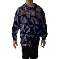 Background Geometric Shapes Hooded Wind Breaker (kids) by Nexatart