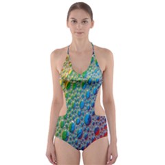 Bubbles Rainbow Colourful Colors Cut-out One Piece Swimsuit by Nexatart