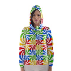 Colorful Abstract Creative Hooded Wind Breaker (women)
