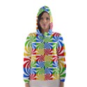 Colorful Abstract Creative Hooded Wind Breaker (Women) View1