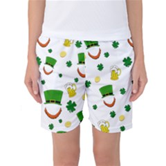 St  Patrick s Day Pattern Women s Basketball Shorts by Valentinaart