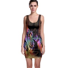 Fractal Colorful Background Sleeveless Bodycon Dress