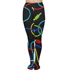 Audio Cables  Women s Tights by Valentinaart