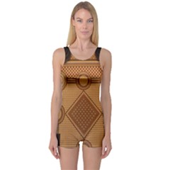 Mosaic The Elaborate Floor Pattern Of The Sydney Queen Victoria Building One Piece Boyleg Swimsuit by Nexatart