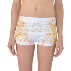 Orange Swirls Reversible Bikini Bottoms by SheGetsCreative