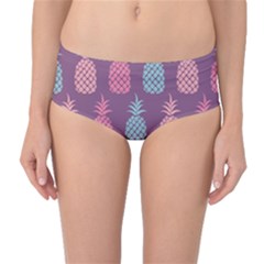 Pineapple Pattern  Mid-waist Bikini Bottoms by Nexatart