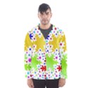 Seamless Snowflake Pattern Hooded Wind Breaker (Men) View1