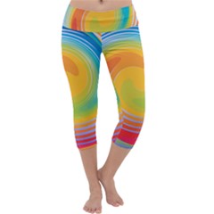 Rainbow Swirl Capri Yoga Leggings by OneStopGiftShop