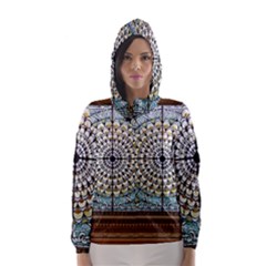 Stained Glass Window Library Of Congress Hooded Wind Breaker (women) by Nexatart