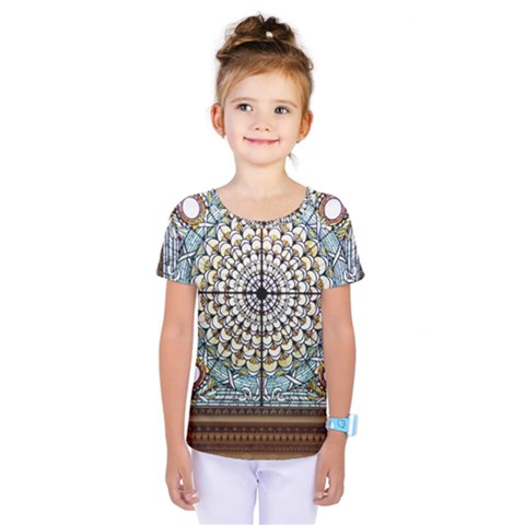 Stained Glass Window Library Of Congress Kids  One Piece Tee by Nexatart