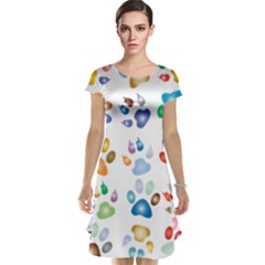 Colorful Prismatic Rainbow Animal Cap Sleeve Nightdress by Amaryn4rt