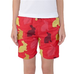 Hare Easter Pattern Animals Women s Basketball Shorts by Amaryn4rt