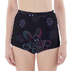 Easter Bunny Hare Rabbit Animal High-waisted Bikini Bottoms by Amaryn4rt